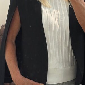 Ovi Black Open-Front Blazer